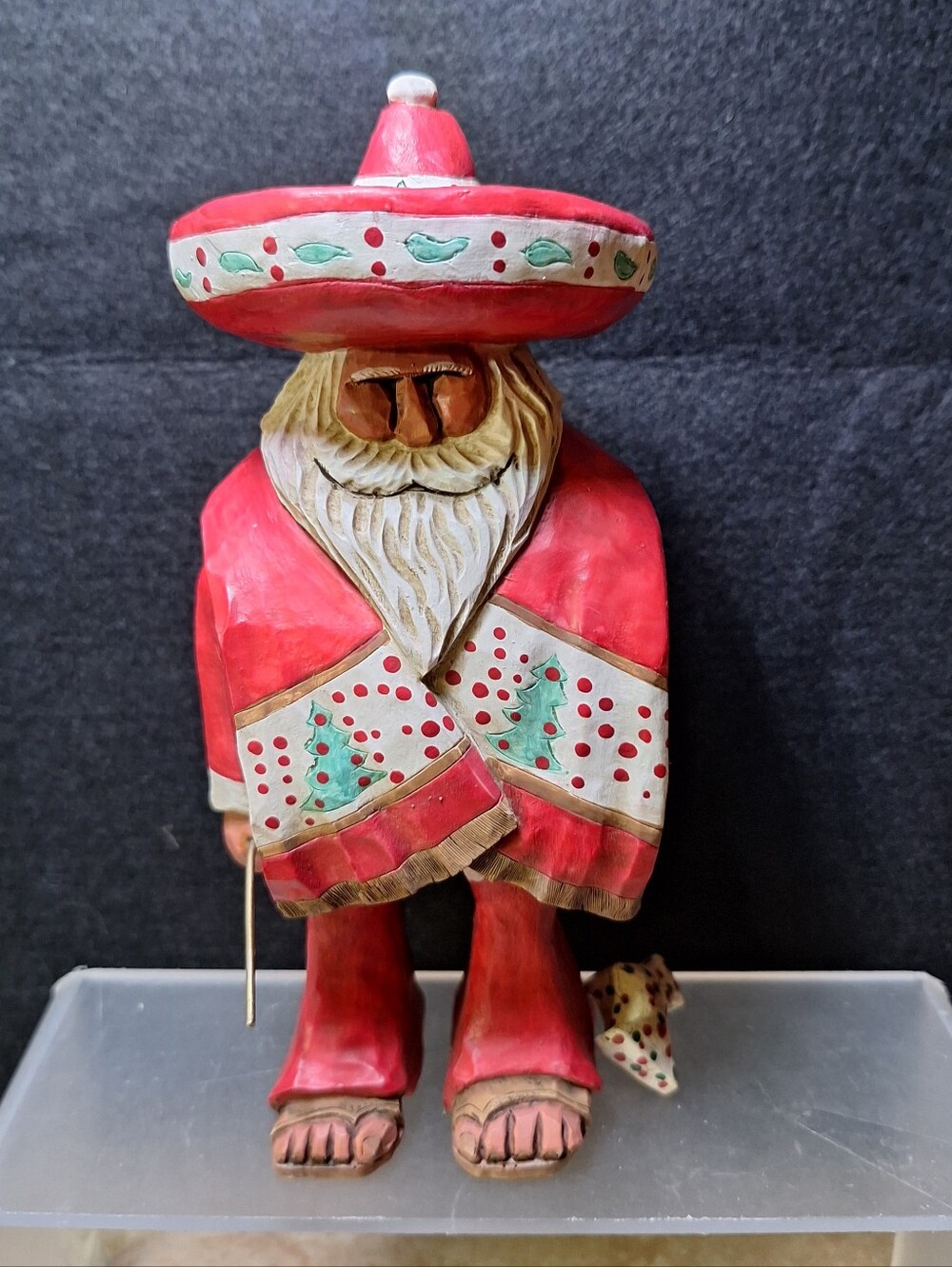 Midwest Of Cannon Falls Mexican Santa Sombrero Sarape Chili Peppers 8" Figurine
